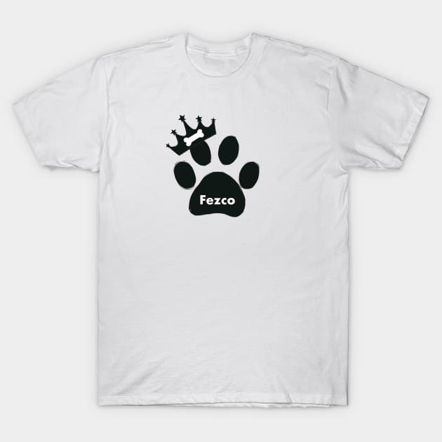 Fezco name made of hand drawn paw prints T-Shirt by GULSENGUNEL